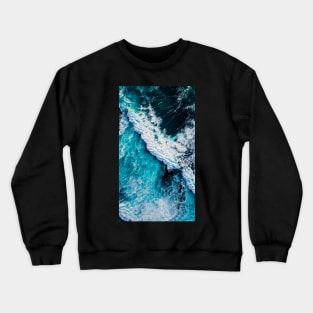 Ocean Waves top view Crewneck Sweatshirt